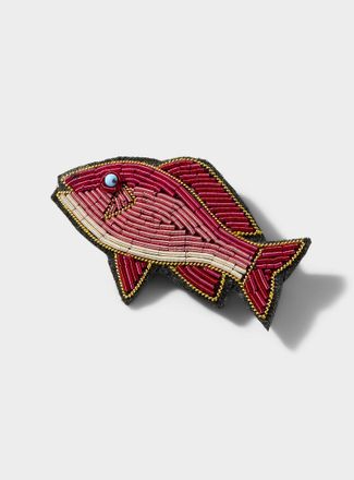 Le 31 Mens Expressive embroidered brooch