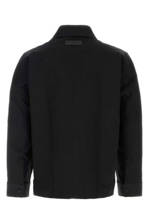 Givenchy Mens Black Cotton Couture Seam Shirt Exterior: Camicie