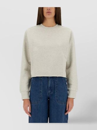 A.P.C. logo crew neck cropped sweatshirt