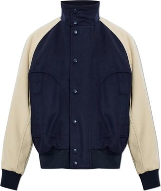 Balmain Wool Bomber Jacket - Heren - Bomber jackets - Blauw - L - Wol - Jassen