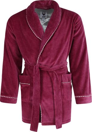 Ascentix Mens Velour Smoking Jacket with Satin Lining