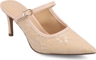 Journee Collection Tiffee Pump in Bone Lace at Nordstrom Rack, Size 6.5