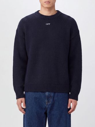 Off-white Maglia girocollo in lana con logo Arrow e spalle cadute