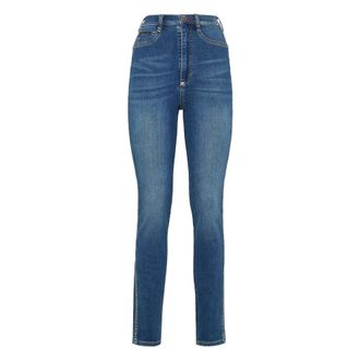 Philipp Plein Dames, Jeans, Blauw, Maat: W27 Katoen