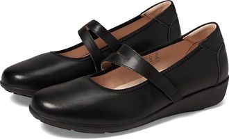 Propét Yara Mary Jane Womens Flat Shoes Black : 9.5 X (2E), Leather