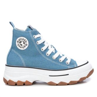 Xti Womens Canvas Ankle Boots In Jeans