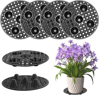 OEM Paquete De 6 Soportes Para Macetas, Rejilla De Drenaje, 30 Cm, Maceta Redonda, Posavasos De Pl&aacute;stico, Maceta, Bons&aacute;i, Exterior, Cuenco, Macetas