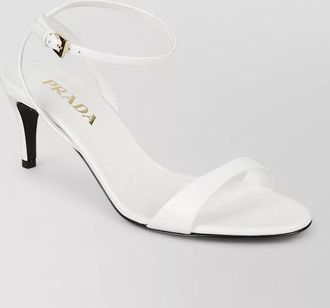 Prada sandals ankle strap open toe design