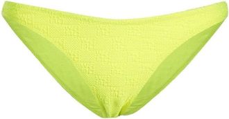 Alexander Wang Neon Yellow Logo-Knit Bikini Bottoms