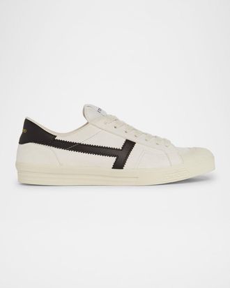 Tom Ford Jaravis Suede and Leather Low-Top Sneakers