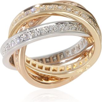 Cartier Pre-Owned Cartier 3-Tone Gold Diamond Trinity Ring
