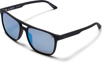 Spy Czar Matte Black - Happy Boost Bronze Polar Ice Blue Spectra Mirror Athletic Performance Sport Sunglasses, Polycarbonate