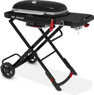 Weber Traveler Barbacoa De Gas Port&aacute;til Plegable Con Ruedas 1 Quemador 3,8 Kw 2065 Cm&sup2; Negro