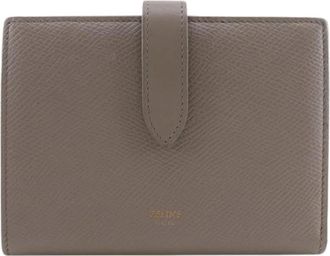 Celine Pre-owned Leren Portemonnee - Dames - Vintage Accessoires - Grijs - ONE Size - Leer - Vintage