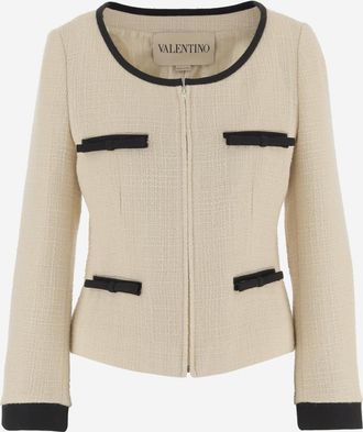 Valentino Garavani Beige Wool Blazer