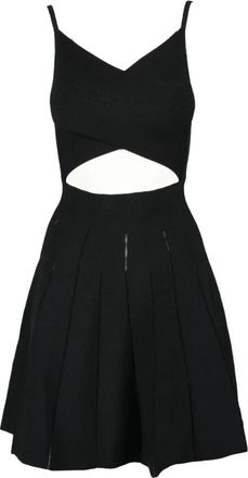 Pinko Elegante Viscosemix Jurk - Dames - Korte kleedjes - Zwart - L - Kleedjes