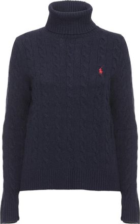 Ralph Lauren Wol-kasjmier trui - Dames - Coltruien - Blauw - S - Wol - Truien & Vesten