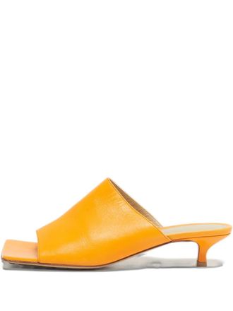 Bottega Veneta square-toe mules - Orange