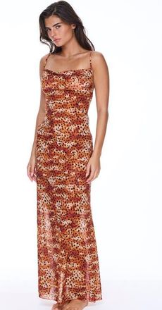 Sunkissed Beach To Bar Dress in Golden Leopard at Nordstrom, Size X-Small/small
