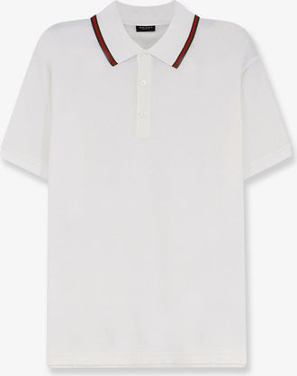 Gucci Polo in cotone con dettaglio Nastro Web sul colletto - GUCCI - gender_Man