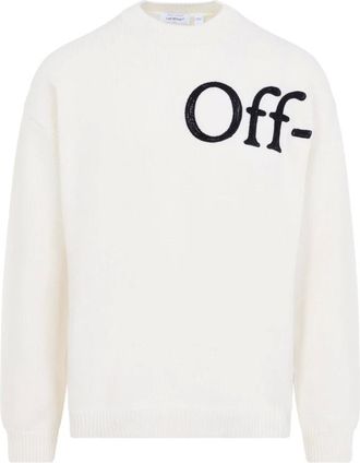 Off-white Maglione Girocollo Bookish Shared Knit - - Knitwear - Uomo - Beige - M