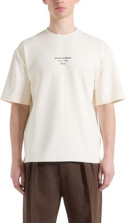Mani&egrave;re De Voir Sunflowers Van Gogh Cotton T-Shirt in Cream at Nordstrom, Size Xx-Large