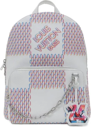 Louis Vuitton Gray Leather Backpack (Pre-Owned)
