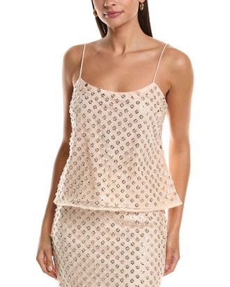 Milly Milly Rylan Sequin Embroidered Netting Tank