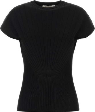 Sportmax Samba Rib-knit Sweater - Dames - T-shirts - Zwart - L - Polyester - Tops