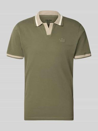 Blend Regular Fit Poloshirt mit Label-Stitching Modell EVO in Oliv, Gr&ouml;&szlig;e 3XL