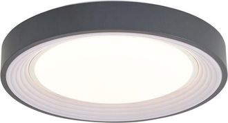 QAZQA Modern Ceiling Lamp Grey with White 38cm incl. led Dimmable rgb - Kanton