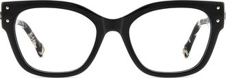 Carolina Herrera 53mm Square Reading Glasses in Black at Nordstrom