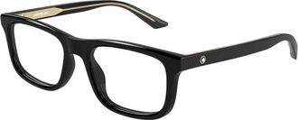 Montblanc Mb 0457O Optisch Montuur - Heren - Brillen - Zwart - 54 MM - Accessoires
