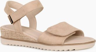 Tamaris Tamaris Womens Iris Womens Low Wedge Sandals - Tan - Size: 3