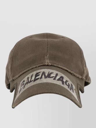 Balenciaga cotton hat visor design curved brim