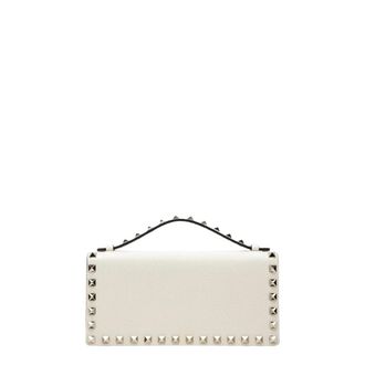 Valentino Garavani Rockstud Chain Wallet - female - Valentino Garavani - Handbags - Beige - ONE SIZE - Bags