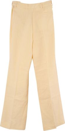 Acne Studios Acne Studios broek met zijsluiting in geel linnen