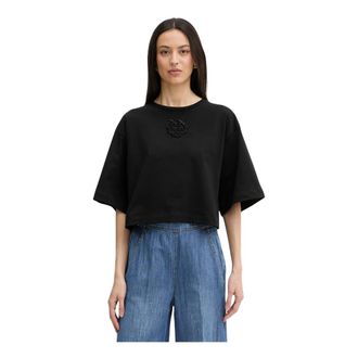 Pinko Camiseta Relajada - Tops - Mujer - Negro - S