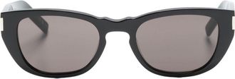 Saint Laurent Eyewear Black Cat-Eye Sunglasses - Unisex - Acetate