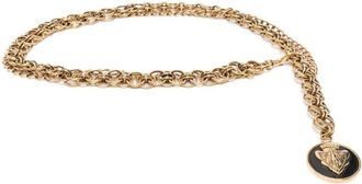 Gucci 1990s logo charm chain belt - women - Gold Plated Metal - One Size