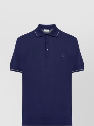 Etro short sleeves polo collar ribbed cuffs