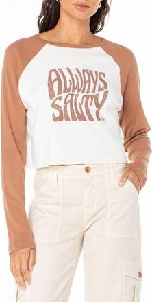 Roxy Always Salty Long Sleeve Graphic T-Shirt in Carob Brown at Nordstrom Rack, Size Medium