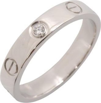 Cartier Silver Clear White Gold (18K) Band Ring (Pre-Owned)
