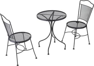 OUTSUNNY Set da Giardino 3 Pezzi con Tavolino Rotondo e 2 Sedie