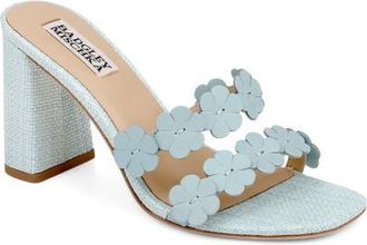 Badgley Mischka Webster Slide Sandal in Ocean Leather at Nordstrom, Size 7.5