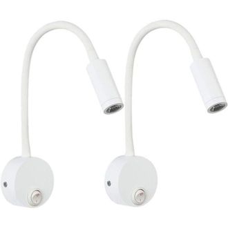 OEM L&aacute;mpara De Lectura Led De Pared De 2 Piezas, Blanca, L&aacute;mpara De Escritorio De Luz Blanca C&aacute;lida Con Dise&ntilde;o De Protecci&oacute;n Ocular, L&aacute;mpara De Mesita De 