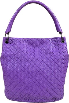 Bottega Veneta Intrecciato Purple Intrecciato Tote Bag (Pre-Owned)