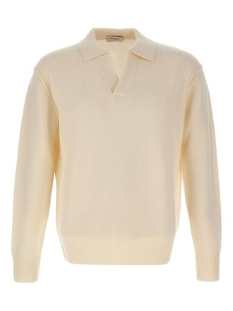 Paolo Pecora polo-collar sweater - men - Wool - 52 - Neutrals