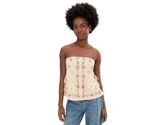 Free People Doily Days Tube Womens Clothing Cream Combo : LG (Womens 12-14), Cotton