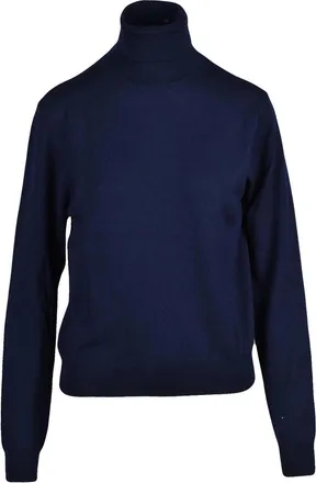 Add Extrafine Merino Wool Turtleneck with High Neck and Slim Fit